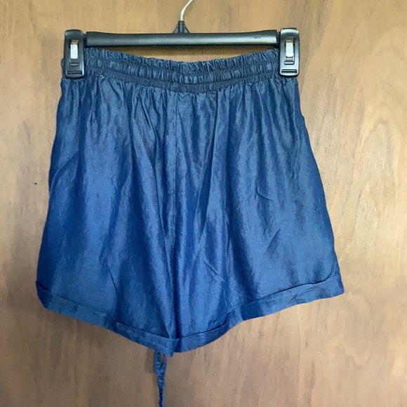 short tencel pull on elastic waist short with pockets casual size M - Picture 13 of 17